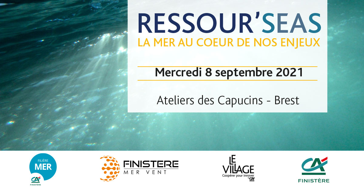 [RESSOUR’SEAS 🌊]Une journée dédiée à l’économie bleue et l’innovation maritime 
🗓️08/09/2021
📍Les <a href="/capucinsbrest/">Les Ateliers des Capucins</a>
👉Inscriptions :server.matchmaking-studio.com/fr/ressourseas/
👥Au programme : tables rondes et networking 

Un évènement organisé par <a href="/FILIEREMERCA29/">FILIEREMER CRCA29</a>, <a href="/VillageCABrest/">Le Village by CA Finistère</a> et <a href="/FinistMerVent/">Finistère Mer Vent</a>