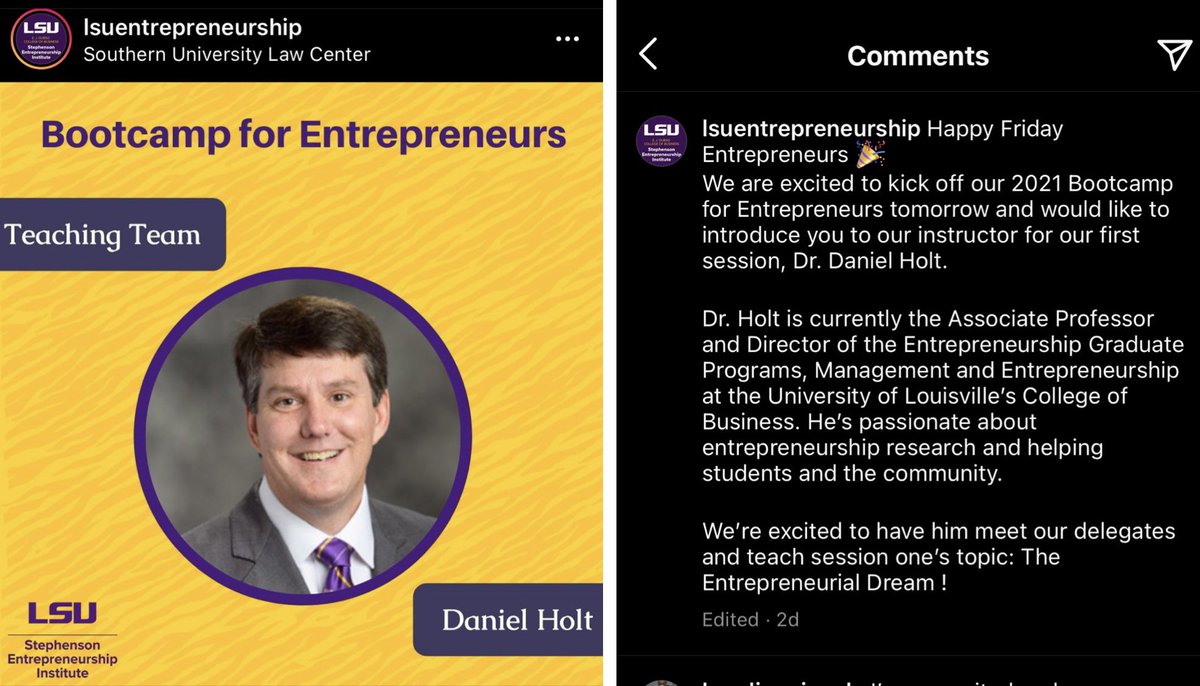 Honored to help our colleagues at LSU grow the entrepreneurial mindset!  instagram.com/p/CRrpCLHh2ur/…