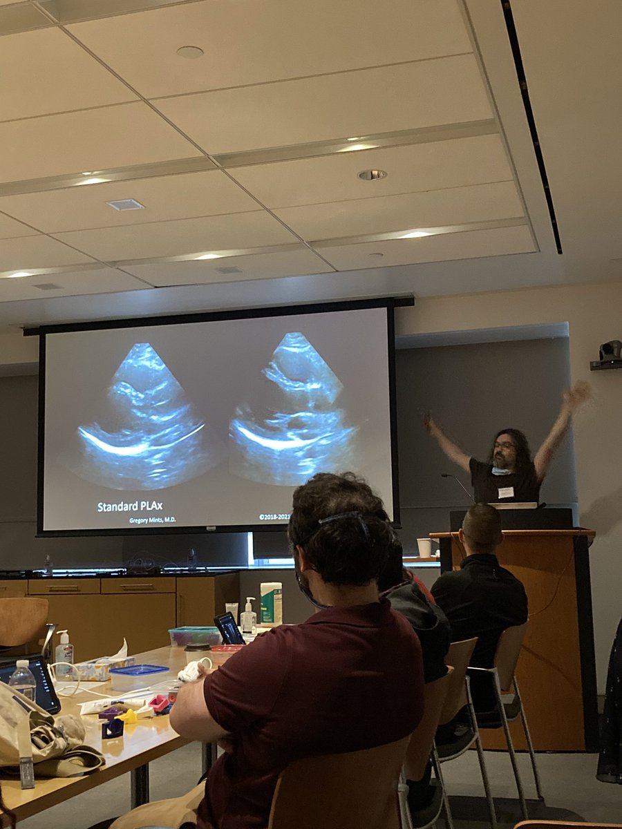 Day 3 of our POCUS course today. If you’re excited to learn how to optimize cardiac POCUS images, put your hands in the air!