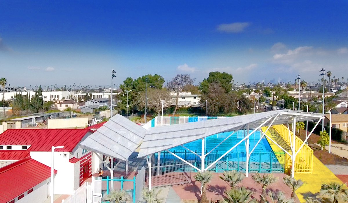 US Building of the Week is the Algin Sutton Pool in Los Angeles, by <a href="/LehrerArchLA/">Lehrer Architects</a>: world-architects.com/en/architectur…
