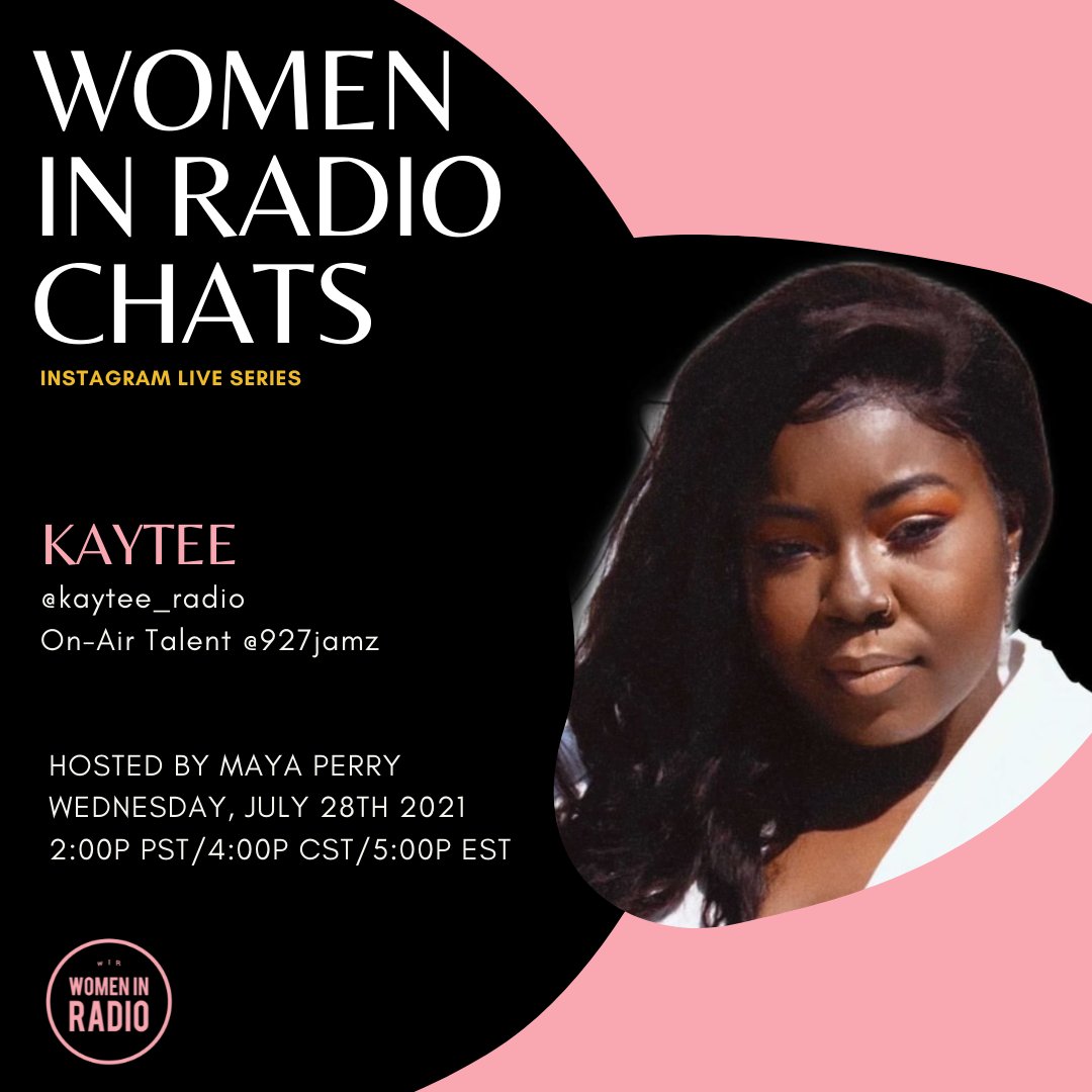 womeninradio_'s tweet photo. Happening Today: Join us at 5 pm ET for another exciting #WIRChats with @little_missperry and @kaytee_radio. ✨📻 #womeninradio⁠ https://t.co/kDFepoCkEa