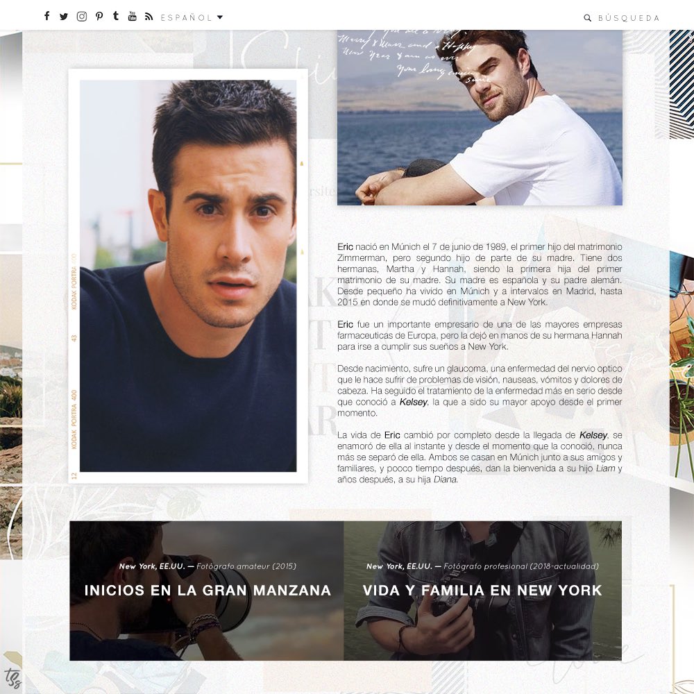 → Eric Zimmerman.

 → Fotógrafo y pintor.

  → Personaje no canon de la saga de libros de Megan Maxwell.

   → Esposo de Kelsey.

    → Papá de Liam y Diana. 

     → Rol en cualquier extensión.

↻ rt x mg ↺

#FreeRol