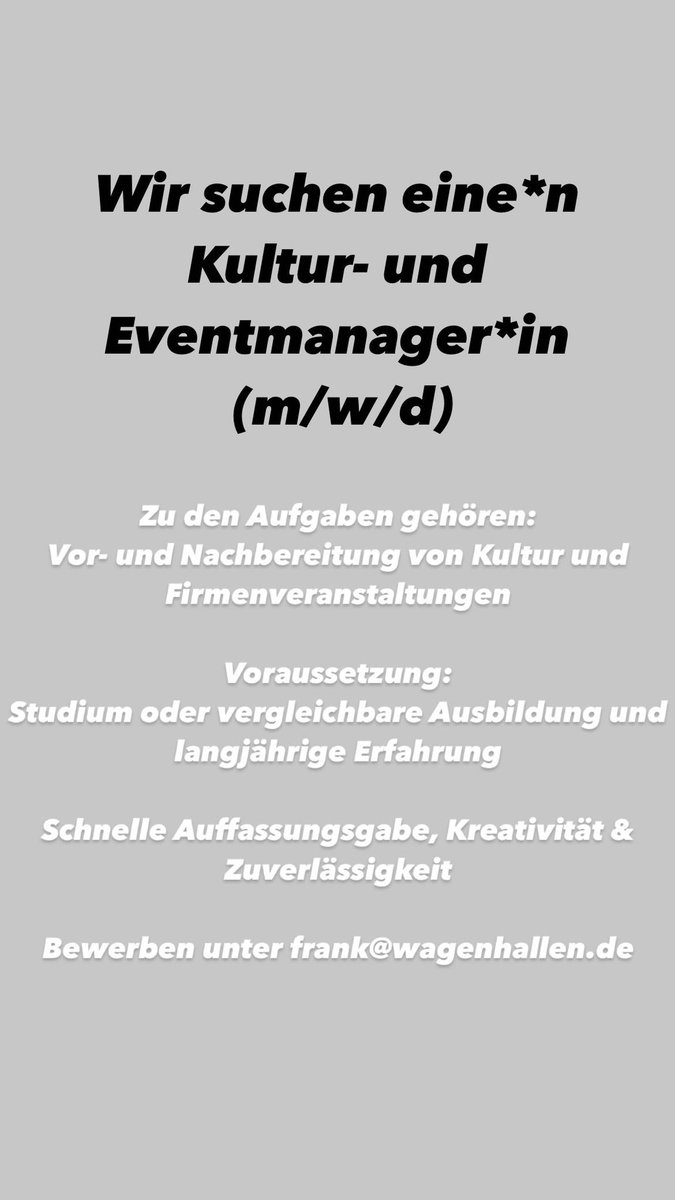 Wir sind auf der Suche nach Zuwachs für unser Team! #job #jobsearch #eventmanagement