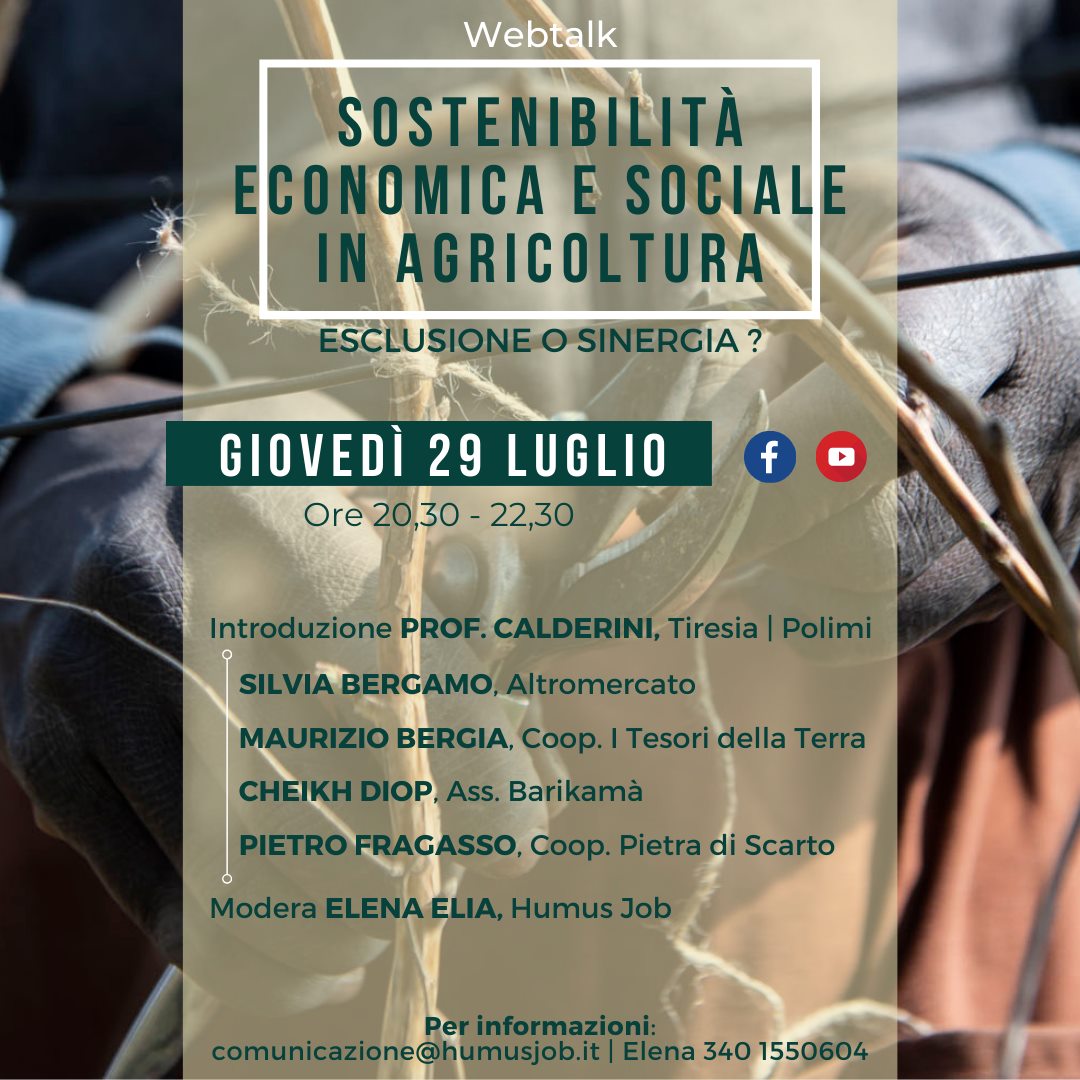 Tiresia_Polimi's tweet photo. Domani @mariocalderini parteciperà al #webtalk di #HUMUSJOB
«Sostenibilità economica e sociale in Agricoltura. Esclusione o sinergia?»⤵
L'evento si potrà seguire in diretta tramite il canale YouTube al link
👉 https://t.co/YLFVI2oK02 https://t.co/yQP4Izbwvx