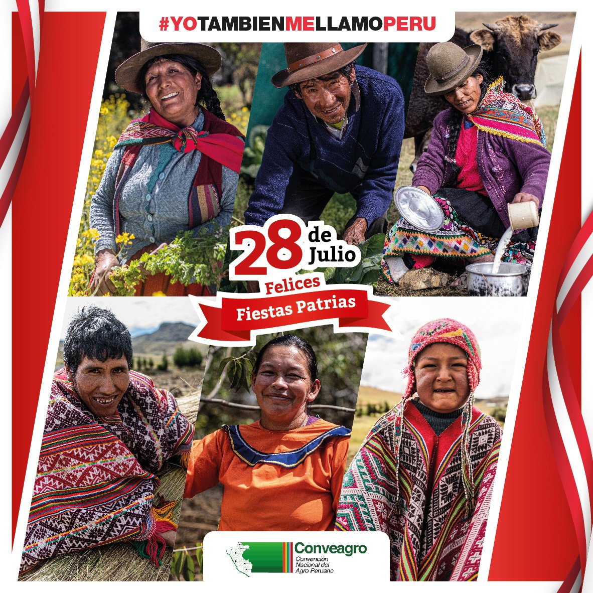 #YoTambiénMeLlamoPerú

📢📆Hoy 28 de julio, se conmemora el Bicentenario de la independencia del Perú 🇵🇪. Desde Conveagro - Convención Nacional del Agro Peruano los saludamos especialmente. 👩‍🌾🧑‍🌾

¡#FelicesFiestasPatrias!