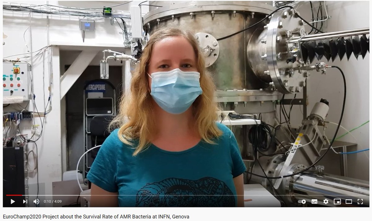 Viktoria Tepper, @ETH_en, and her work on the influence of Antimicrobial Resistance Genes on the survival rate of bacteria in the atmosphere. Study performed at 'ChAMBRe' simulation chamber, @INFN_ 🇮🇹 #TNA #EU_RIs #atmoschem ➡️bit.ly/3zK9l4l @danelli_silvia @DrK983
