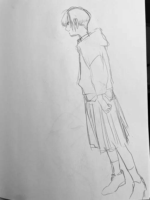 すごくスっとした落書き 