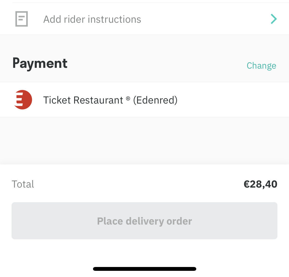 Slynning_8's tweet photo. @Deliveroo, problème avec le paiement via Edenred depuis vendredi 23 juille.
J’ai bien des cartes actives sur l’application Edenred, j’ai supprimé puis rajouté mon compte mais sans succès…
Une idée ? 😀 https://t.co/V782nGY6pz