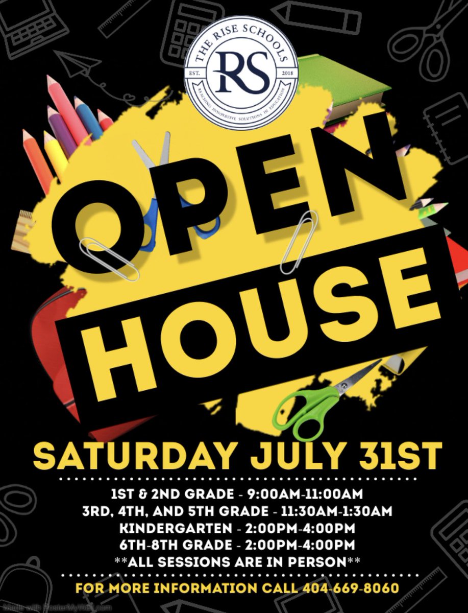 Hey RISE Family!! Open House is THIS SATURDAY!! Please check your email for more details, and reach out to your scholar’s admin teams with any questions you may have or if you did not receive the email. See you Saturday!!