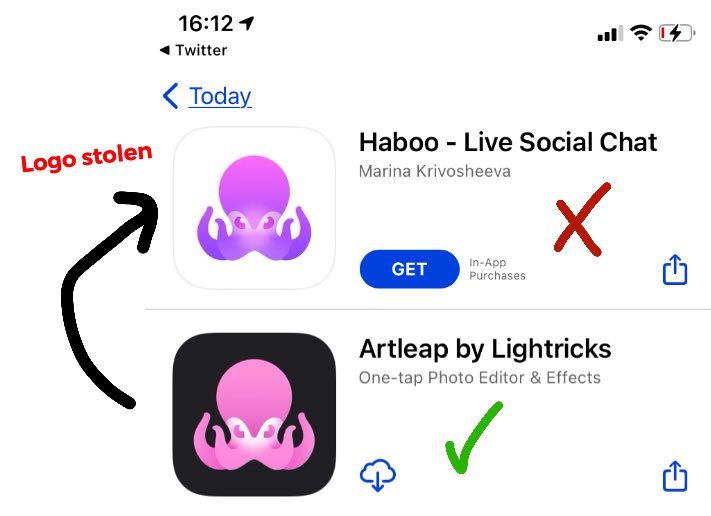 AbstractRIPPLE's tweet image. You stole the logo from Artleap by Lightricks! @PhotoleapApp #photoleap #artleap #lightricks