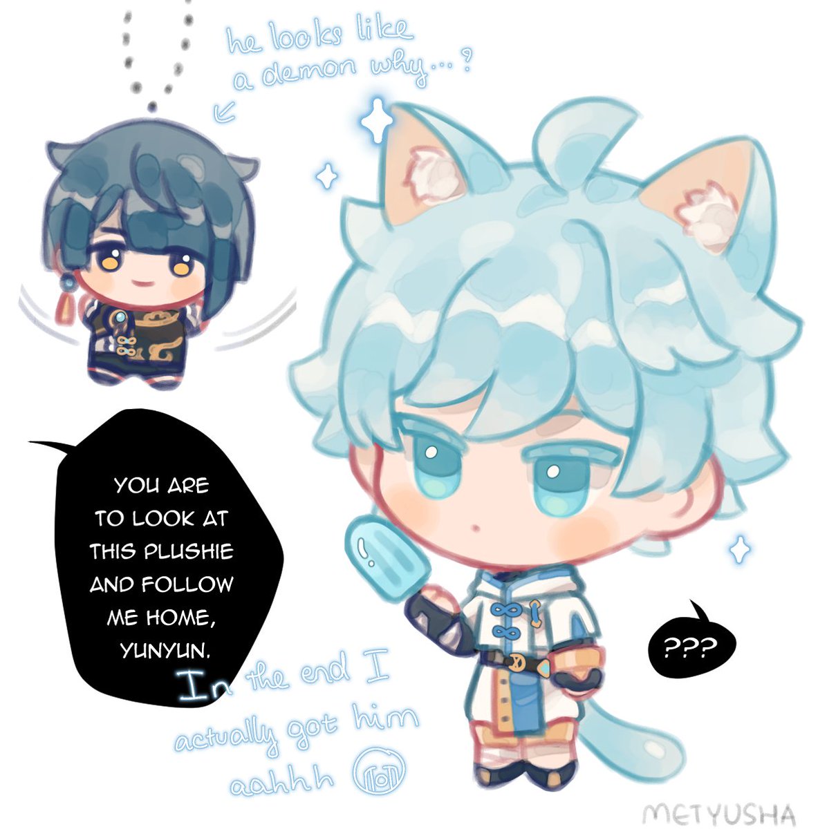 The moment i got Chongyun, I realised I don't have any mora or hero's wit left for him. So he is gonna be this tiny Yunyun for a while in my team lmao. 
Tiny, but he has a big heart for Xingqiu 😔💓

#GenshinImpact #chongyun #xingqiu #bennett #kazuha 