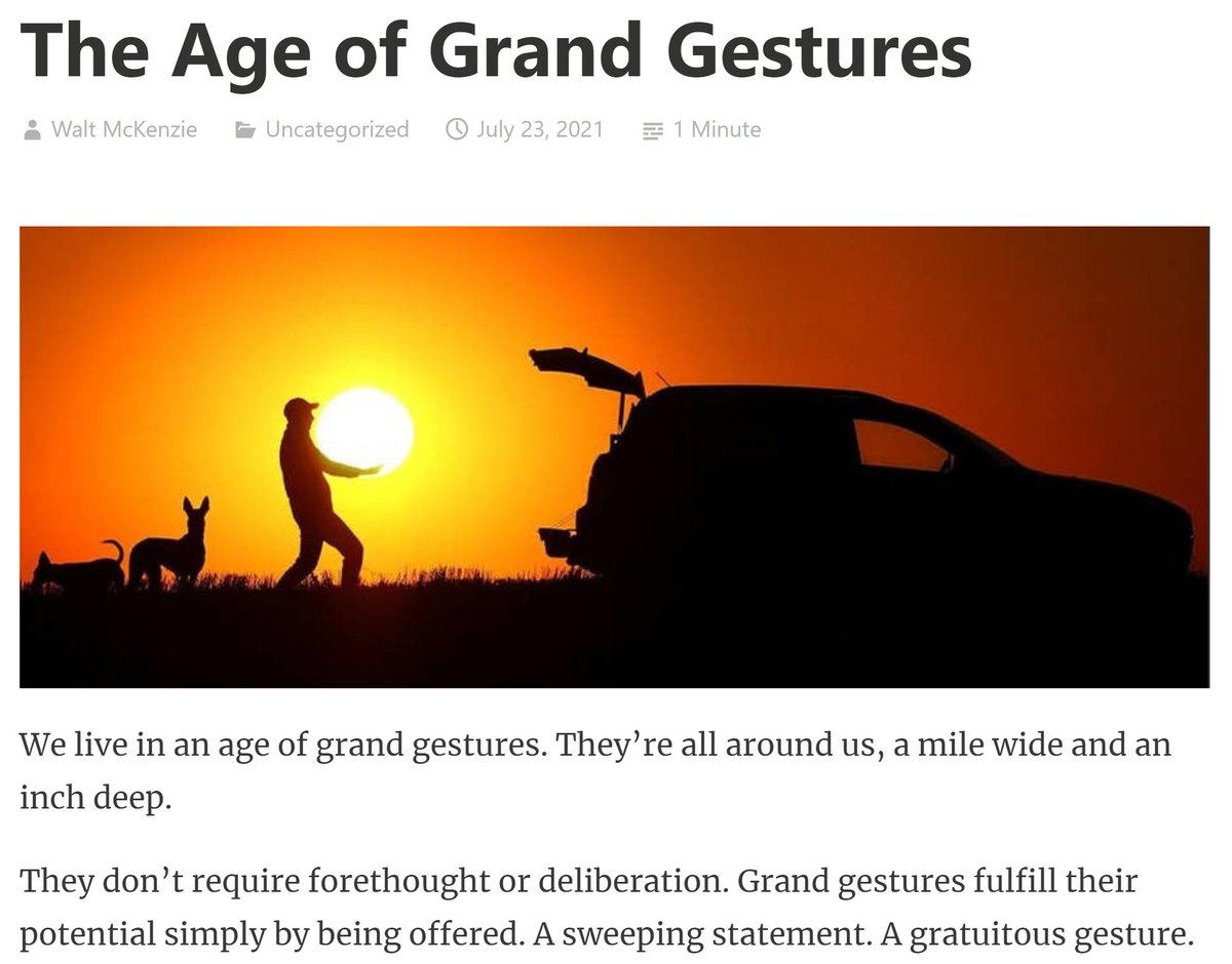 WalterinDC's tweet image. "It can be very comfortable in the age of grand gestures, making it harder to affect change…in business…in education…in the community…in our selves." waltuh.wordpress.com/2021/07/23/the… #ASCDL2L #edchat #educhat #edreform #edadmin #edleadership #ASCDgr #edpolicy #K12 #highered