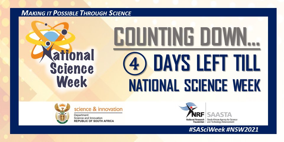 Meet amazing scientists, view the digital exhibitions and watch incredible science documentaries at this year’s National Science Week!! #NSW2021 #SASciWeek
<a href="/NRF_News/">National Research Foundation of South Africa</a> @dsigovza