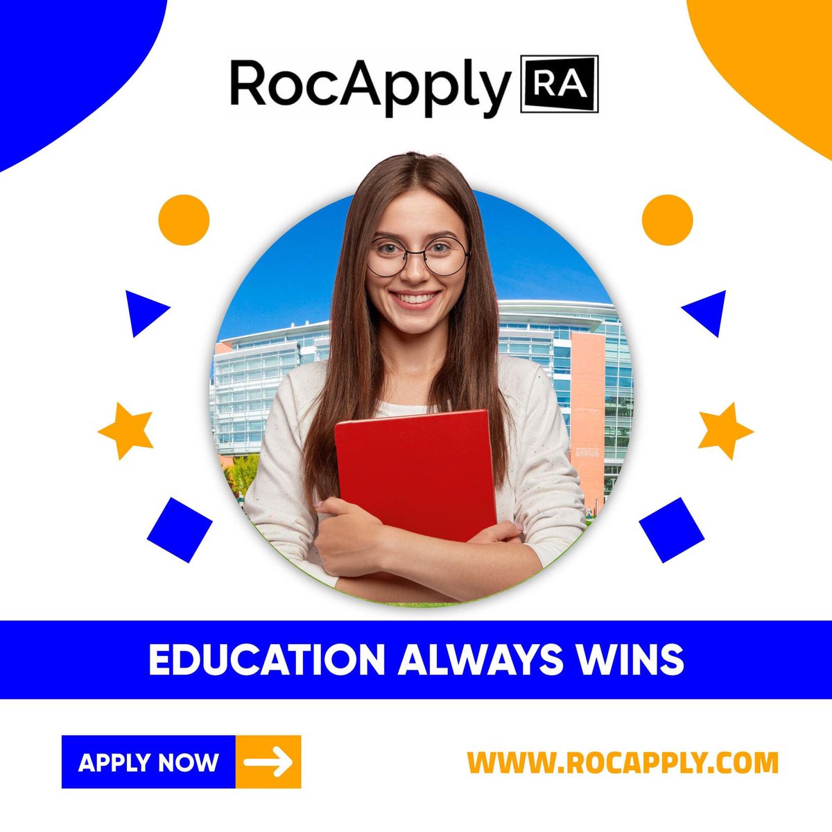 RocApply's tweet image. EDUCATION ALWAYS WINS ...👏🏛

Apply Now with Rocapply:✔🔰
RocApply seamlessly enables students to search, find and apply to universities all within one platform free of charge.

Click on: rocapply.com ⚠⚠

#RocApply any university you want.✅✅