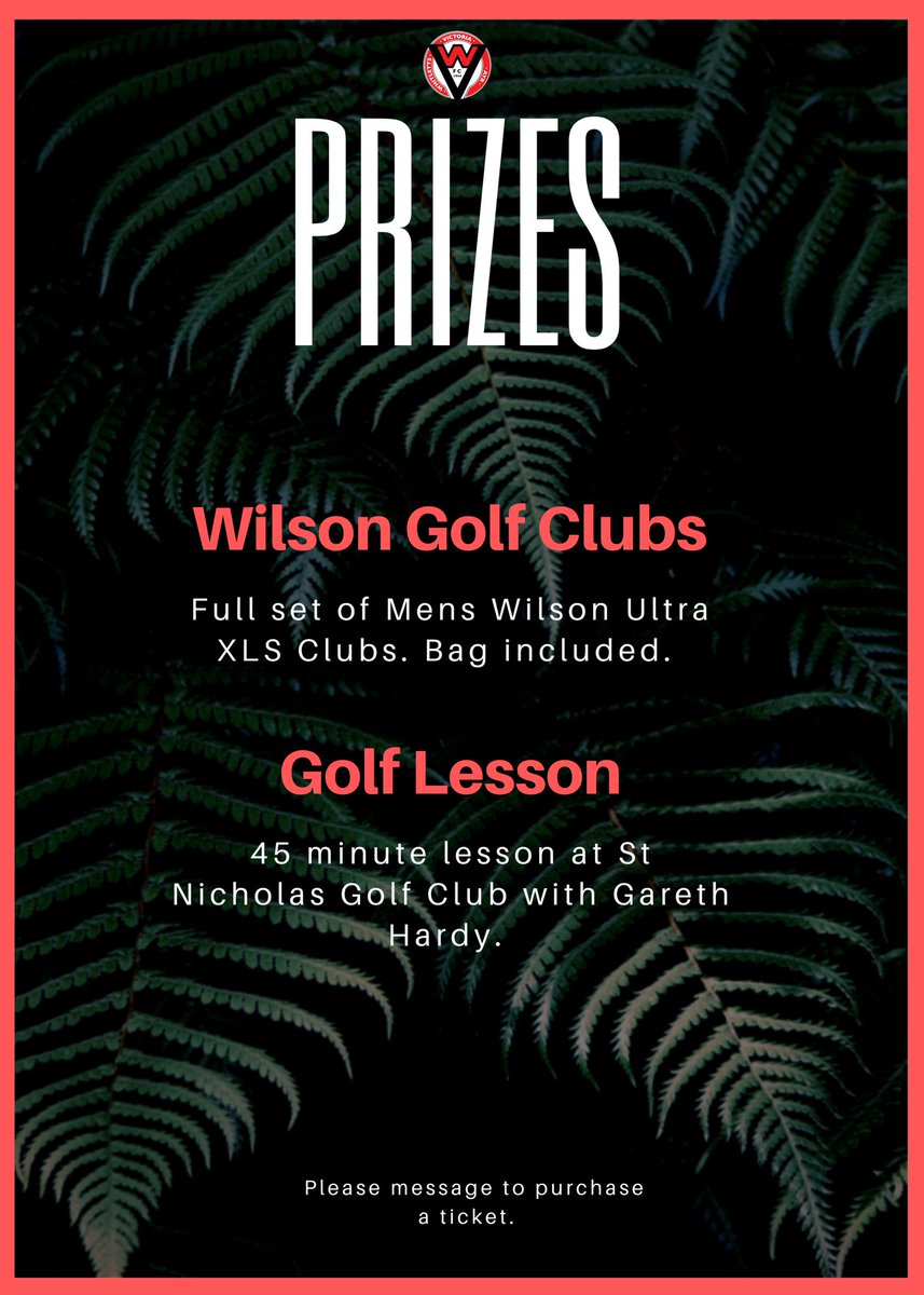 wvfc_official's tweet image. VIRTUAL GOLF RAFFLE

Bag yourself a full set of Wilson golf clubs and a golf lesson for just..

🎟 £5 Per Ticket 🎟

Message to purchase a ticket.

To pick the winner your name will be put into a virtual generator.

⭐️ WINNER WILL BE ANNOUNCED ON SUNDAY 1st OF AUGUST 5PM ⭐️