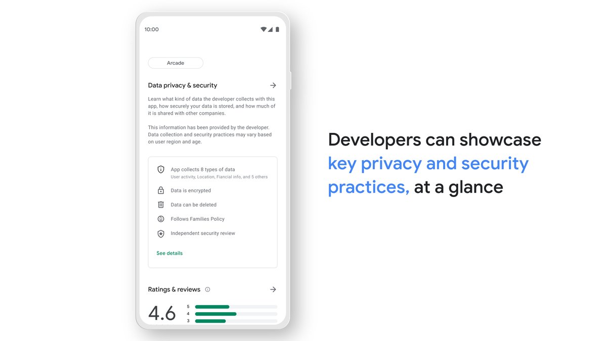 GooglePlayBiz's tweet photo. 🆕 Get the latest on recent Google Play policy updates, including a new safety section, improvements to our user data policy, and more.
Watch this #PolicyBytes clip for all the details → https://t.co/QTpVDikGFx https://t.co/3G5iynyGB8