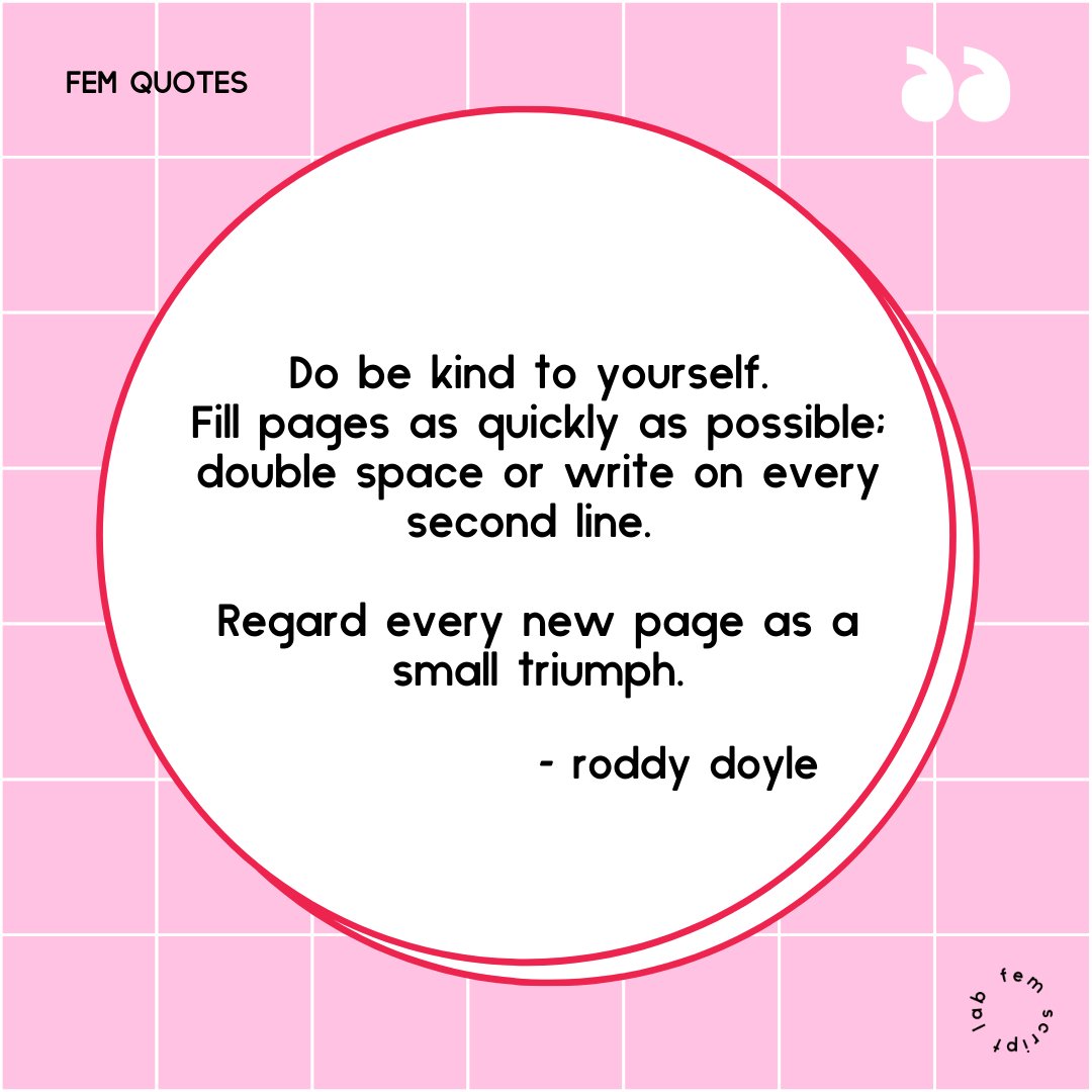 FEMScriptLab's tweet image. #FEMScriptLab #writing #iamwriting #roddydoyle