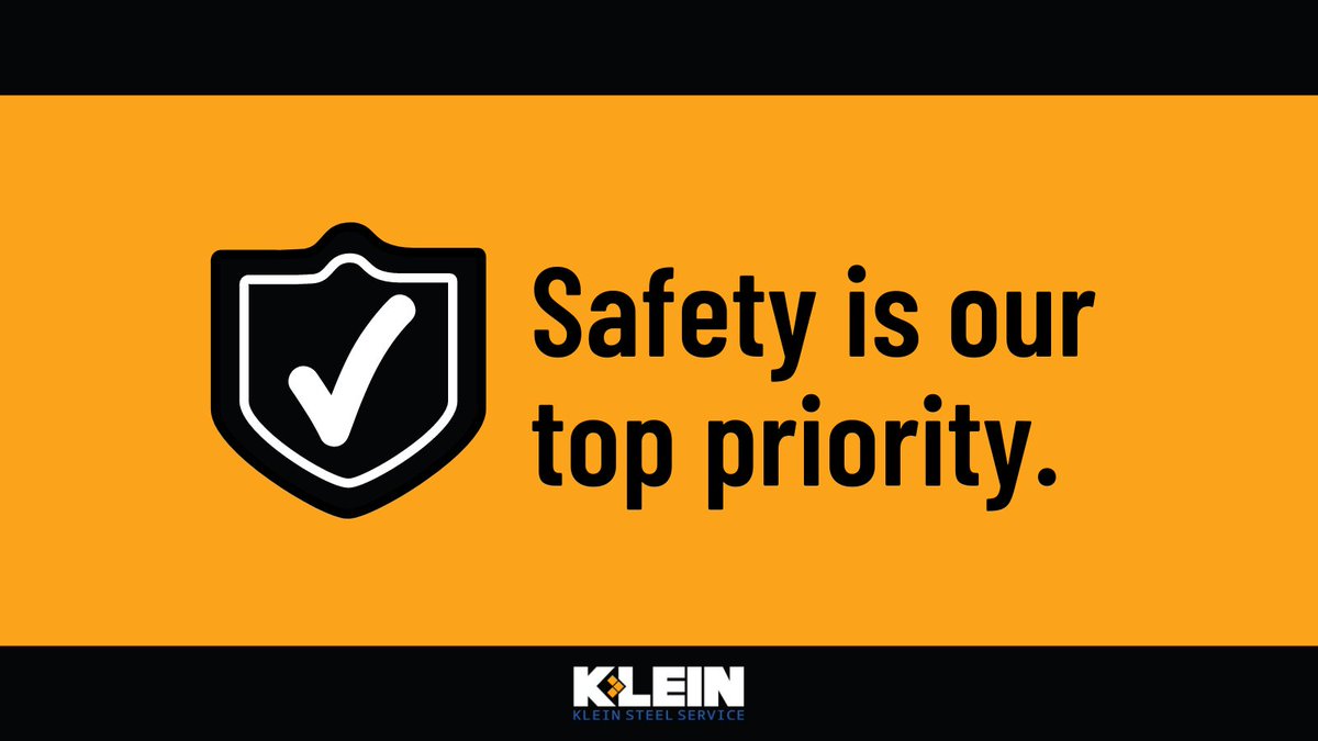 KleinSteel's tweet photo. We care about our people. Team members throughout the company, and at all levels, help to promote safety and take every reasonable measure to assure safe working conditions exist.
#SafetyFirst #KleinSteelService https://t.co/iBwSdE2r1g