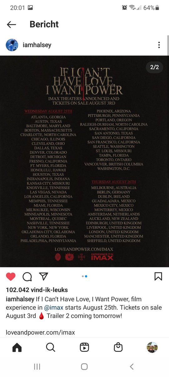 Darcyvdwerff's tweet photo. @Pathe Oh dus die komt helemaal niet of in een andere bioscoop? Op haar insta staat dit namelijk 😇 https://t.co/ARn73Vfr4b