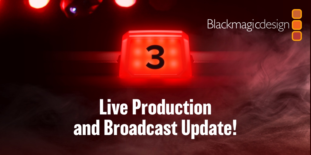1sourcevideo's tweet photo. Join @Blackmagic_News tomorrow at 1pm for updates on live production and broadcasting!

#BlackmagicDesign #pcc4k #pcc6k #cameras #4K #ursamini #ursaminipro #studiocamera #ATEMMini #liveproduction #postproduction #broadcasting #livestreaming https://t.co/NUcQaFHPJN