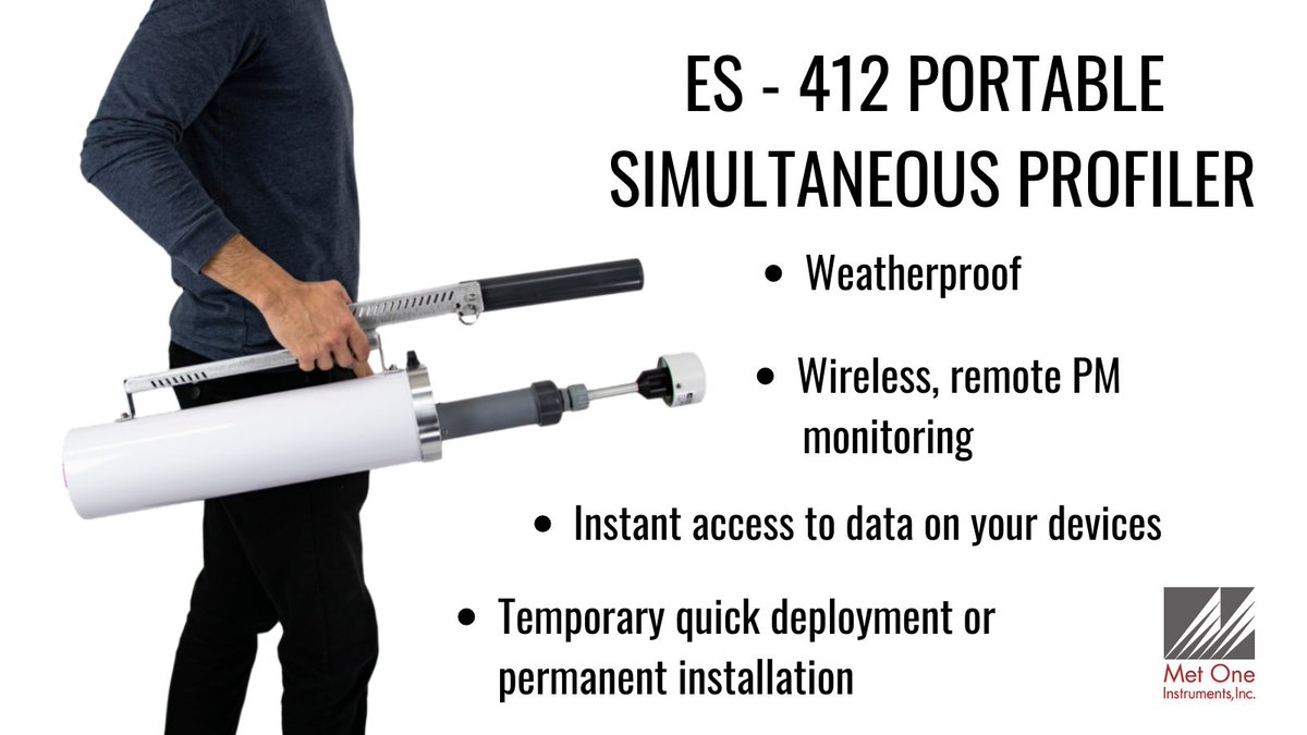 met_one's tweet photo. Met One Instruments is proud to share one of our newest additions of #lowcostsensor #NSIM devices, the ES-412 Portable Simultaneous Profiler! With versatile features, the ES-412 provides the highest quality #airmonitoring data. #cleanair
Learn more ➡️ https://t.co/IO4xcKekiX https://t.co/HqGPHP4EiI