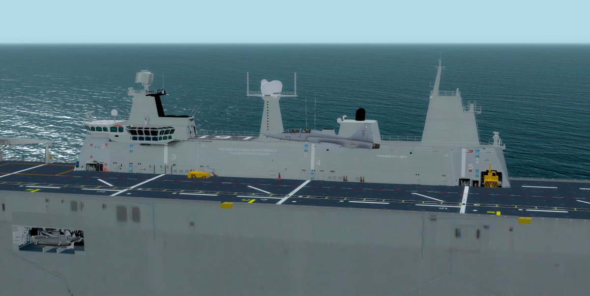 Ala23Virtual's tweet image. De pasada por el Juan Carlos I en #LERT #Ala23 #Ala23Virtual #F5 #T38C @IVAOES @MilvizInc