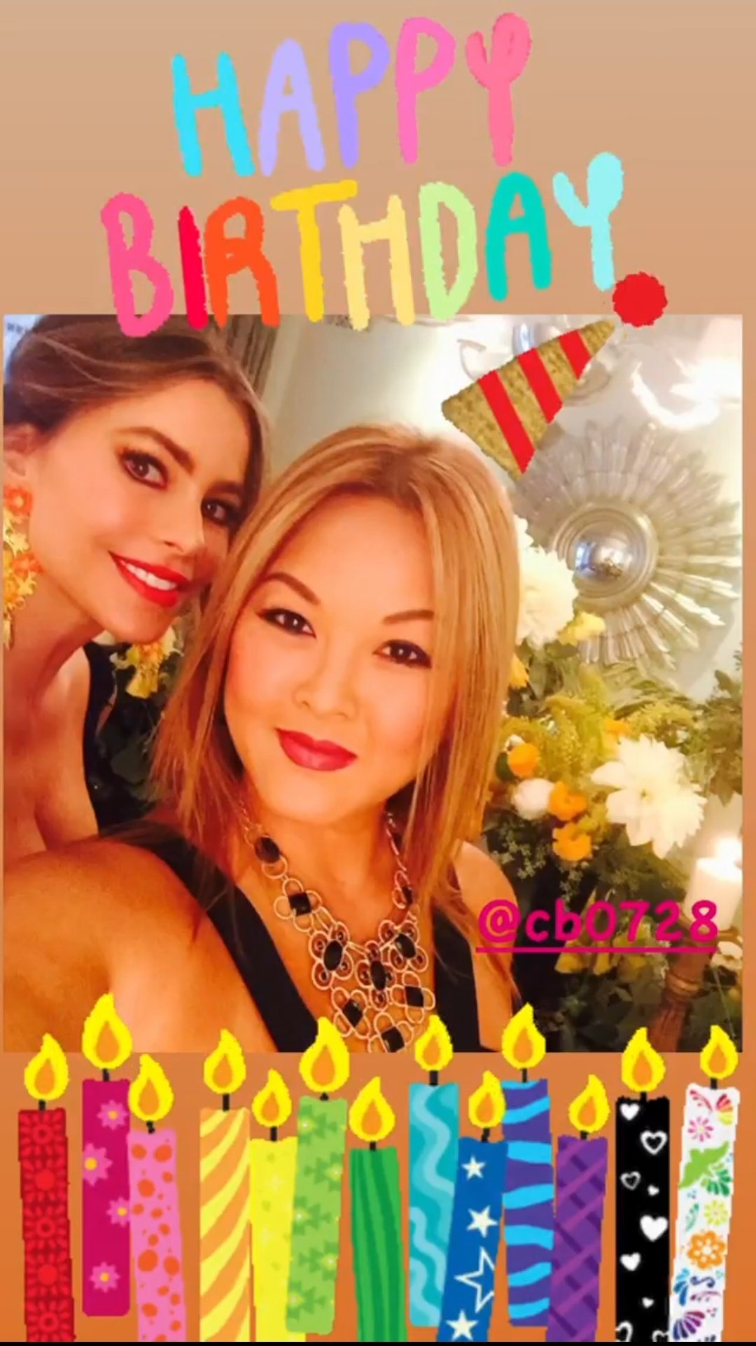 Hj é aniversário da best 

\"happy birthday  | Sofia Vergara ( via Instagram Stories. 