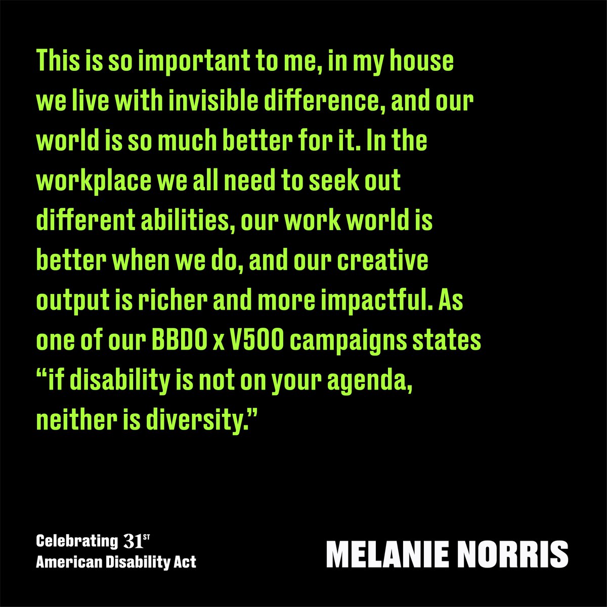Melanie Norris <a href="/AMV_BBDO/">AMV BBDO</a>
