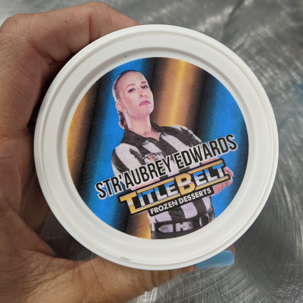 Huge thanks to Title Belt Frozen Desserts (<a href="/EatTitleBelt/">TitleBeltFrozenDesserts</a>) for the amazing vegan ice cream! What a way to start #AEWDynamite day!