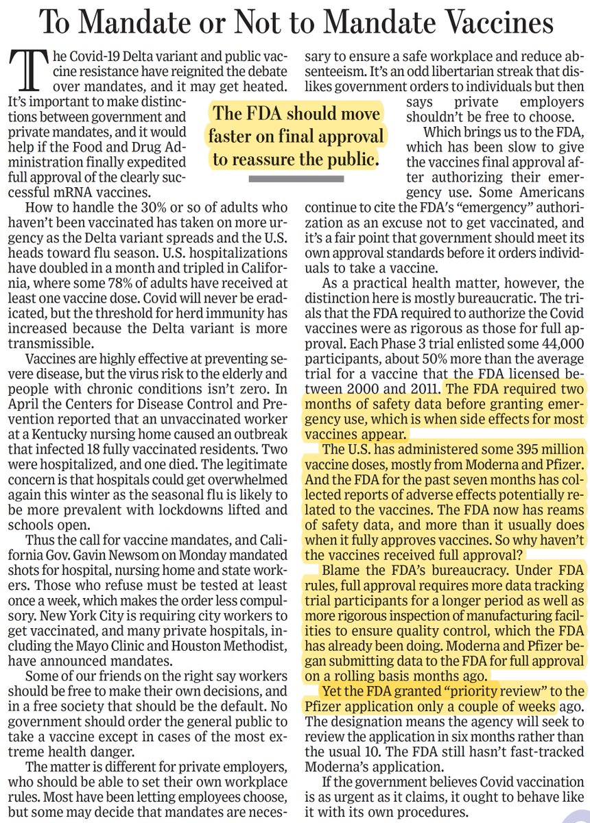 EricTopol's tweet image. I can't remember the last time I agreed with a @WSJopinion but they've got the @US_FDA full approval need right
wsj.com/articles/to-ma…