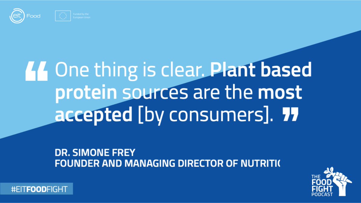 EITFood's tweet photo. #PlantBased diets can help reduce disease risk &amp; environmental impact, says @EU_Commission's #FarmToFork Strategy. 

How can consumers incorporate #AlternativeProteins into healthy, balanced diets? @simonekfrey &amp; Josephine Quist explore on #EITFoodFight👊: https://t.co/bdw1vnusDn https://t.co/iwptHyxZ0H