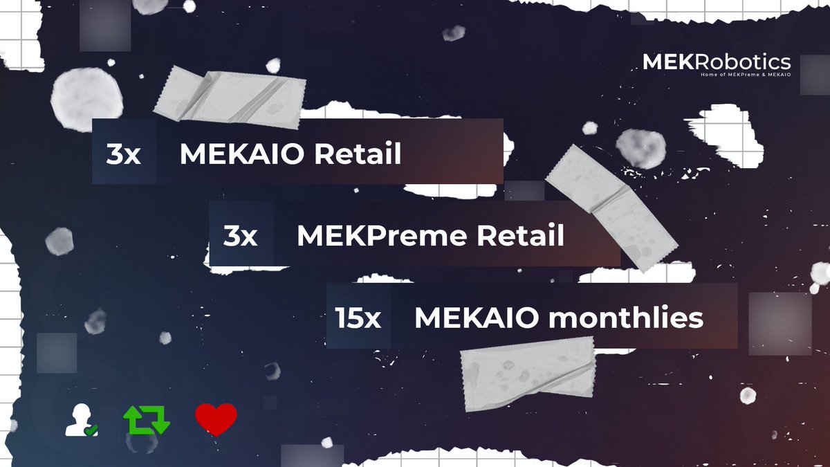 Giving away the biggest package we've ever given, we're just humble to be here.

Winners will be drawn in a week, rules are down below.

We will have also one lucky winner to have a free copy of our product(MEKPreme or MEKAIO) on top of what we have in the pool.

22 winners! 🍀♻️