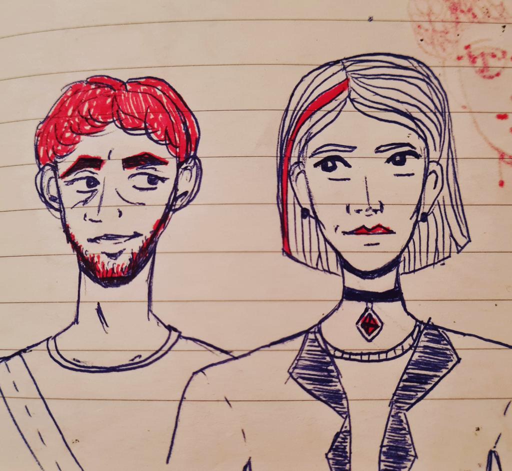 scribblesofaj's tweet image. DAY 4 
A treasure hunter annoyed by her tour guide. 
#art #draw #drawing #sketch #scribble #ajscribbles