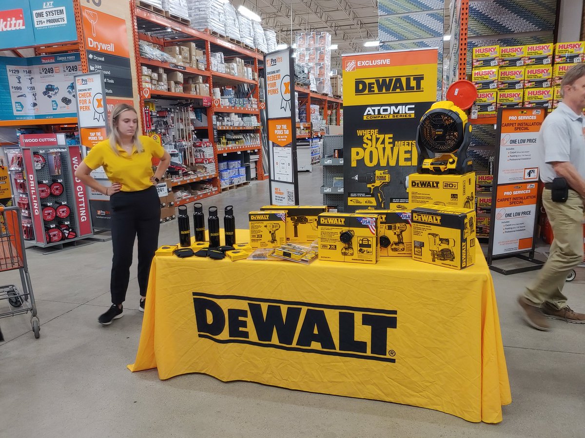 Olivia from DeWalt, our Pro's asking questions before she was fully set up. <a href="/SteveTHD27311/">Steve Yasoni</a> <a href="/KathyHD2758/">Kathy Steinberg</a> <a href="/Tammyha2758/">Tammy Hart</a> <a href="/THDShelby/">Shelby Home Depot</a> <a href="/tllinke/">Tracee Linkewitz</a>