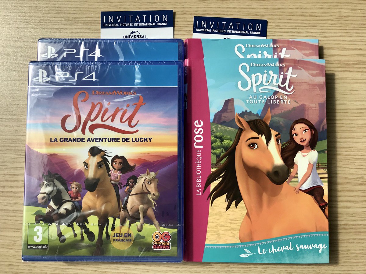 BandaiNamcoFR's tweet photo. Le film Spirit: L’indomptable sort aujourd’hui en salle 🐴
Pour l’occasion on vous fait gagner deux fois 1 jeu PS4 + 1 livre + 1 invitation pour 2 personnes !
Follow + RT pour participer, tirage au sort le 30/07
Bonne chance 🎁 https://t.co/KbeWJ1kI2k