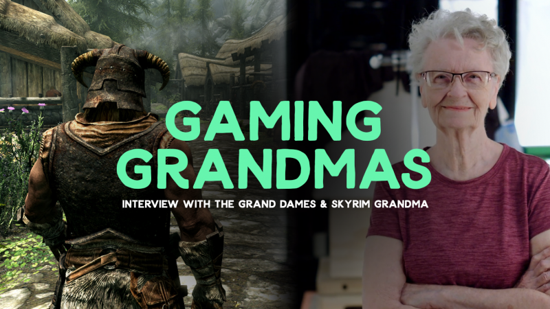 gameinformer's tweet photo. You've heard of Grandma Shirley (AKA, Skyrim Grandma), but did you know she's a part of an amazing group of "grandmas" called @TheGrandDames?! We talked about fav games, ageism in gaming, and so much more! And Shirley's love of killing people ...: https://t.co/oEJDNSrHbu https://t.co/Zfm4C6Af5E