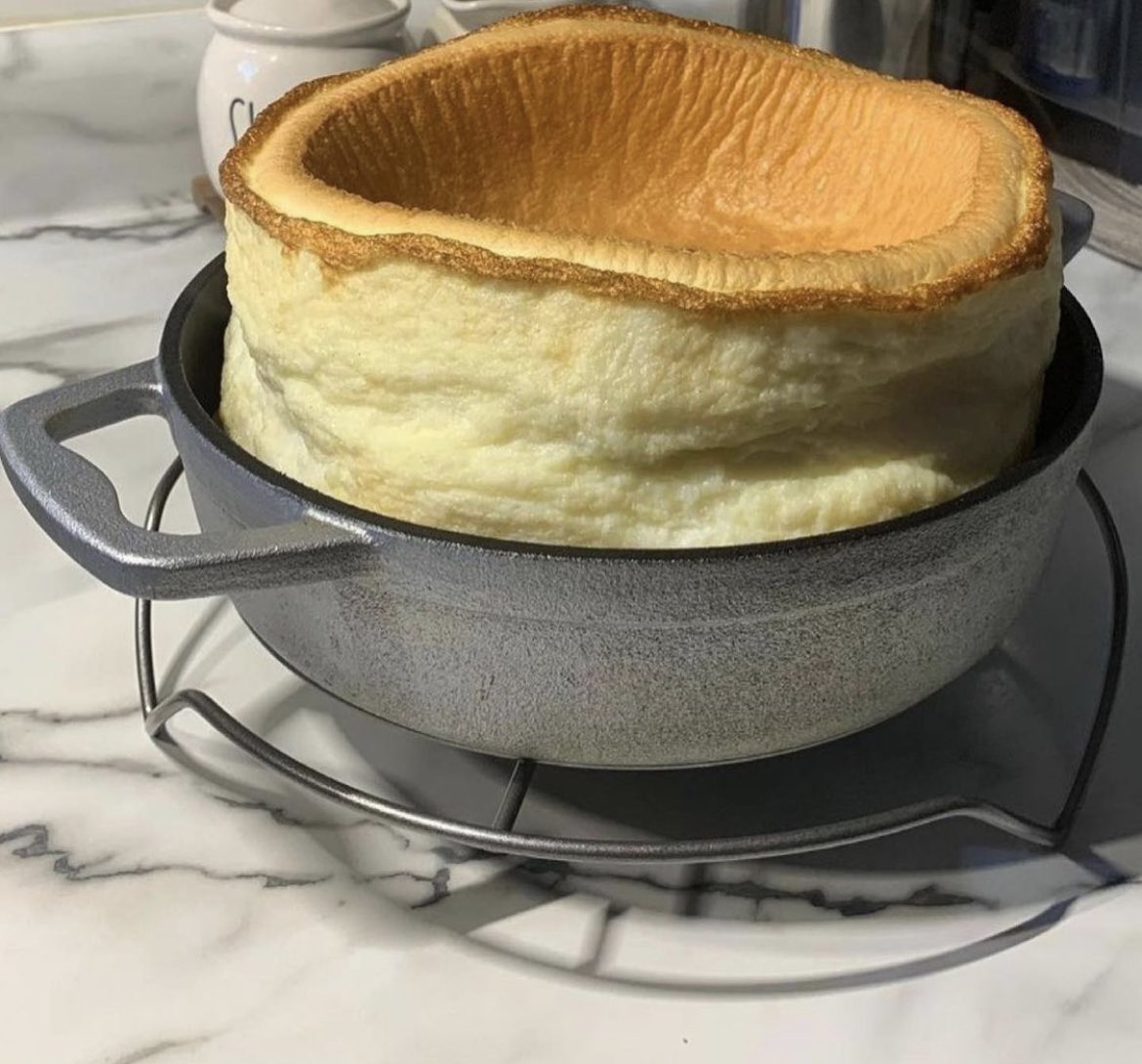 MariaEmmerich's tweet photo. My zero carb protein sparing Dutch baby pancake is a great way to get your protein in 💪💪💪 have you tried it? 

#dutchbaby #ketopancakes #WednesdayMotivation #proteinleverage https://t.co/EGbnJdQL6D