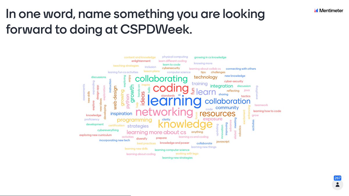SC_CSTA's tweet photo. Check out what #CSPDWeekSC participants were most excited about going into this week. This week has been packed full of coding, learning, networking, collaborating and knowledge gained! #CSforSC #CSforAll #csconnects https://t.co/NXQNihLlQa