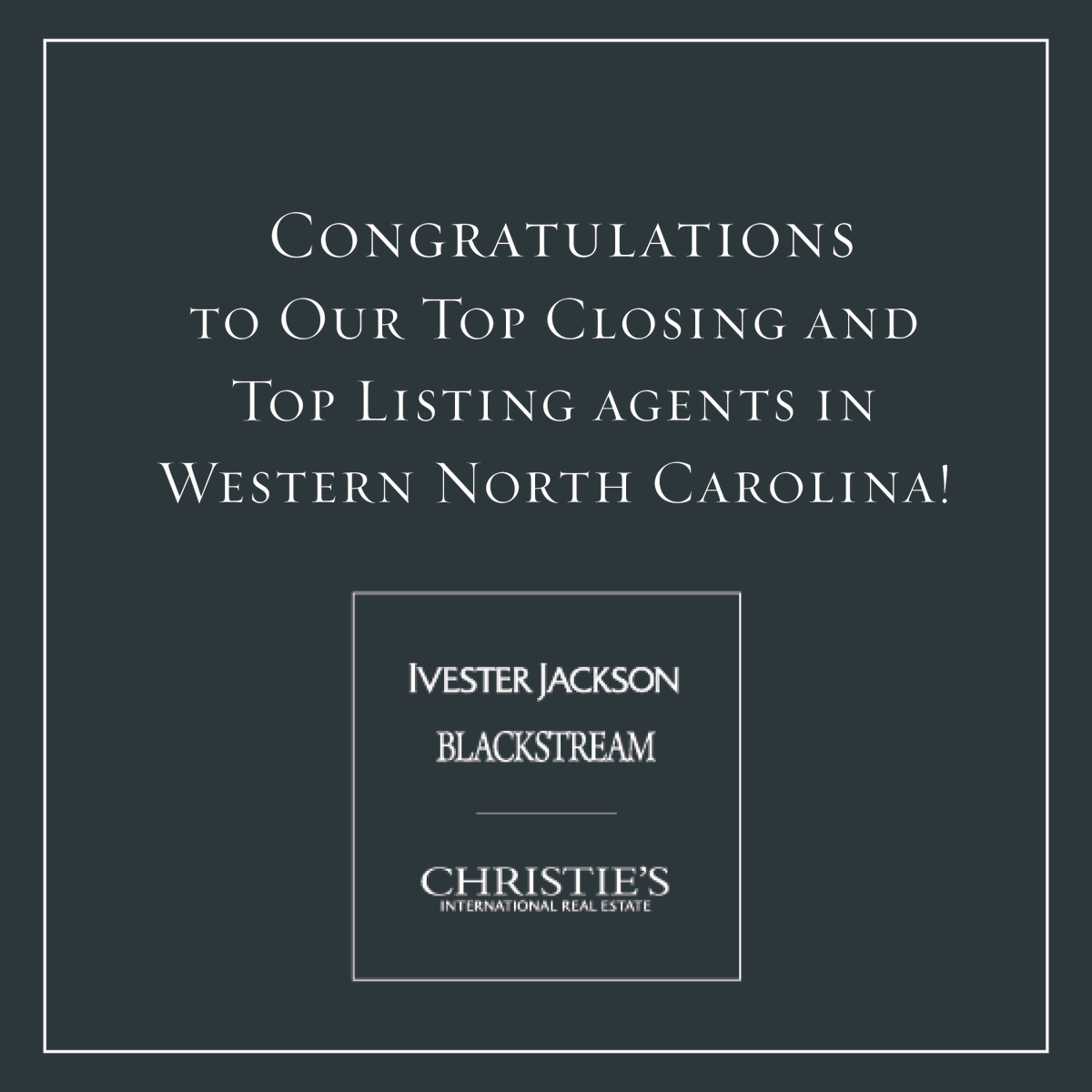 ijblackstream's tweet photo. Congratulations to our top producers for the second quarter of 2021! 🎉

#toproducers #toprealestateagents #christieshomes #ashevillerealestate #ashevillenc #westernnc #marketupdate https://t.co/vHrJI1BvE9