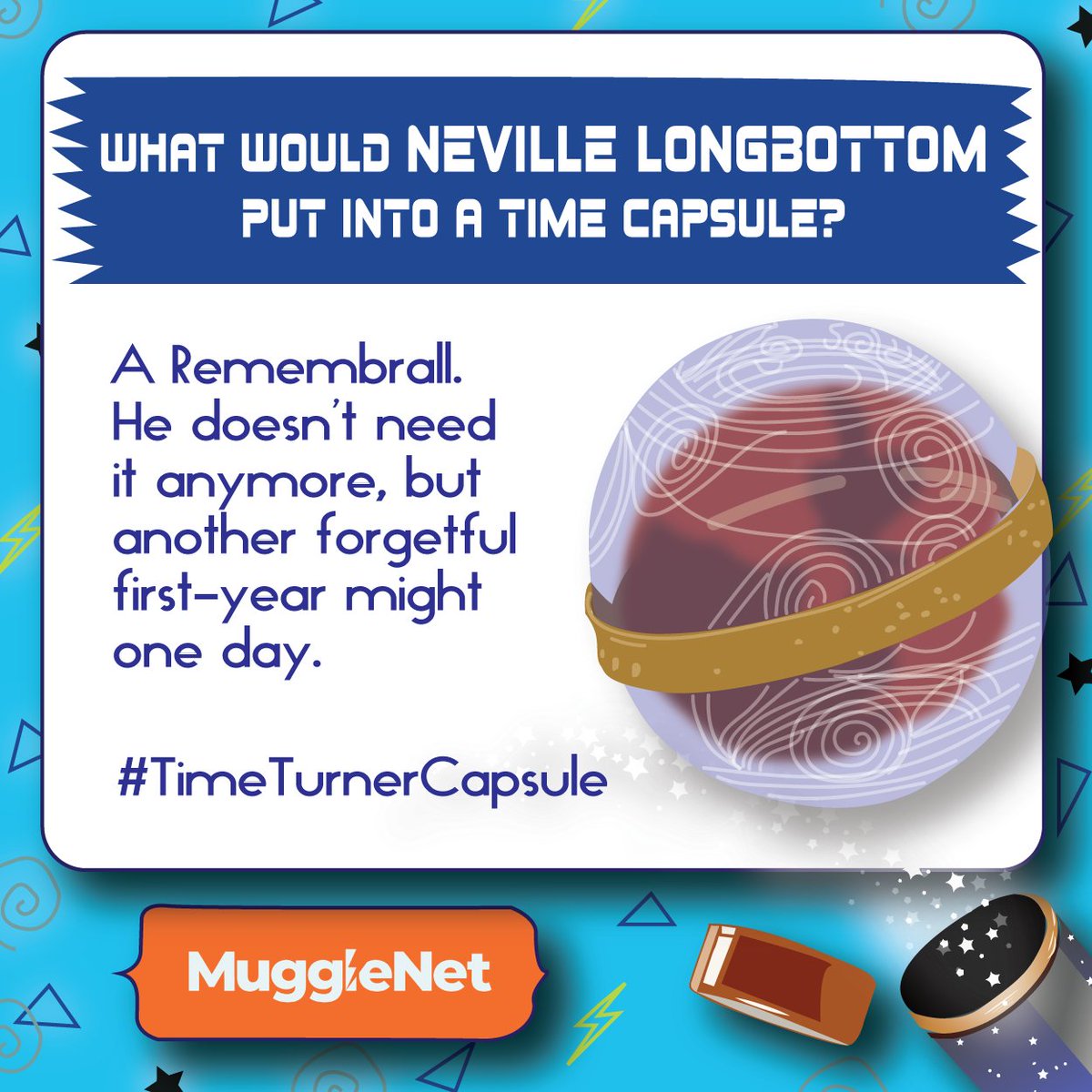 MuggleNet's tweet photo. Poor Neville is so forgetful during his time at Hogwarts that the Remembrall doesn't really help him much. If you were Neville, what kinds of seeds and plants would you include in the #TimeTurnerCapsule? https://t.co/cMSr5kBHba