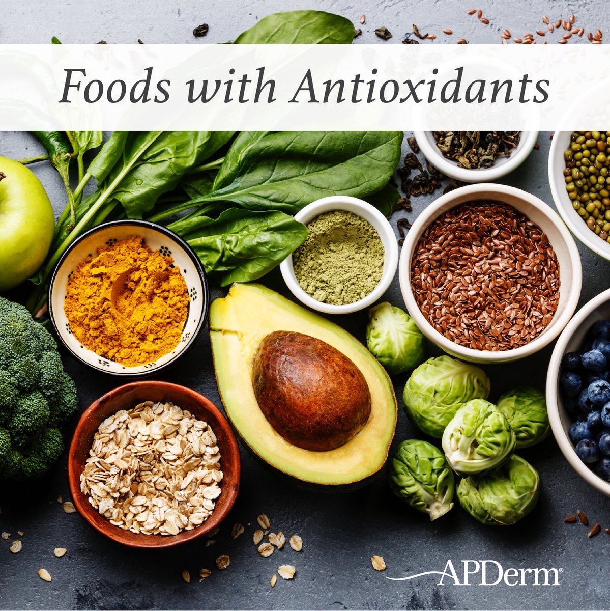 ap_derm's tweet image. Did you know your everyday diet can keep your #skin stay clear, bright, and youthful? Foods for your skin’s #health include blueberries, papaya, red bell peppers, avocado, spinach, broccoli, sweet potatoes, pomegranate, walnuts, kale, pecans, beets, and raspberries.