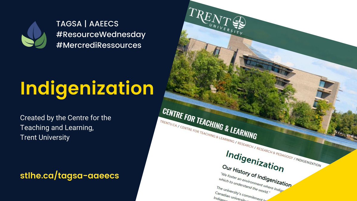 TAGSA_AAEECS's tweet photo. #TAGSA_AAEECS #ResourceWednesday #MercrediRessources Indigenization by @TrentUTeaching How to communicate positively and do a land acknowledgement https://t.co/R4kL5Da1tD #TeachingAndLearning #HigherEducation #TeachingAssistant #GraduateStudent #STLHESAPES https://t.co/ZHpciwczon https://t.co/KIzJPo1tsr