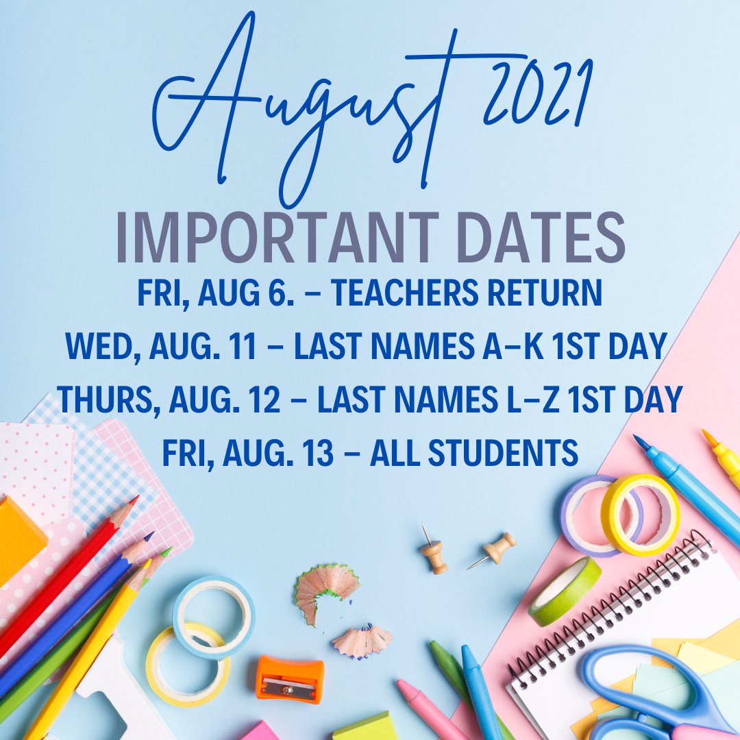 Livingston_PPS's tweet photo. August 2021 Important Dates https://t.co/YknjKyNRwM