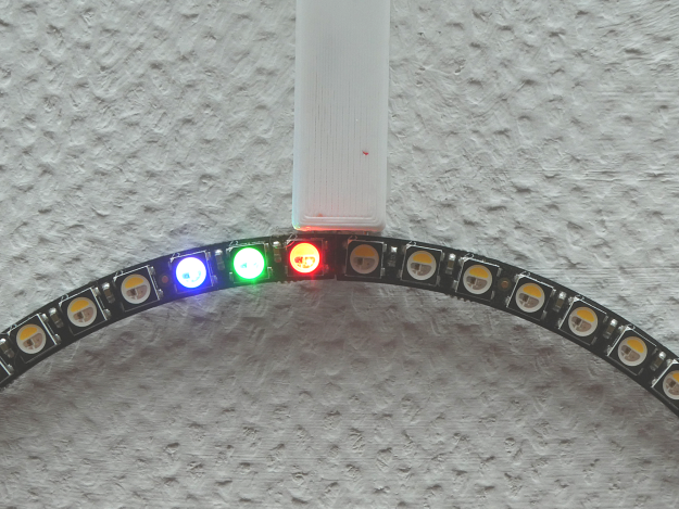 Elektor's tweet photo. ➡️ Elektor Labs #project by weigu - Neo clock 2: NeoPixel clock with #ESP8266 and #minimalistic design!
This NeoPixel clock is using #NTP and a minimum of #hardware.
https://t.co/yktgrMNclE
#neoclock #Elektor60 https://t.co/UnOXcHyJyM