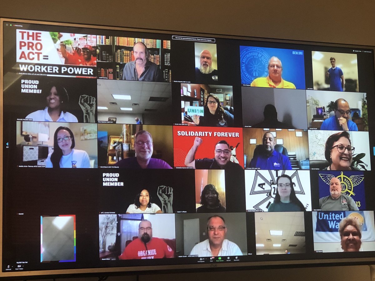 TexasAFLCIO's tweet image. A few of the group photos at the virtual and mighty #TxAFLCIO Constitutional Convention. #1u #Solidarity #BuildBackTogether #TxUnionStrong
