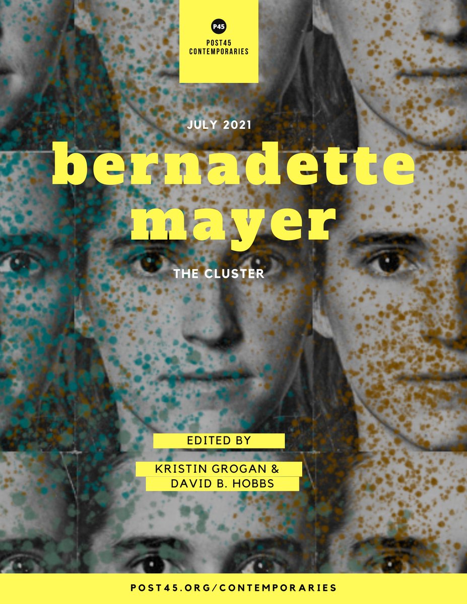 tomorrow’s today and today’s the day!

our ~Bernadette Mayer~ cluster is out now! edited by <a href="/KristinGrogan/">Kristin Grogan</a> + David Hobbs

check out this thread for individual pieces and authors. Start anywhere, but dive in. immerse. breathe. let us know your thoughts!

bit.ly/2VevPeL