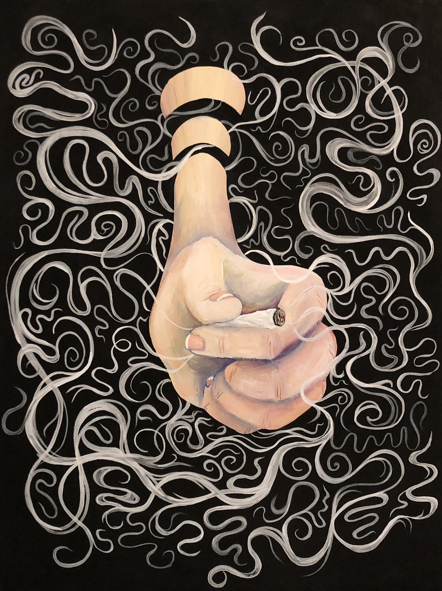 voeuvredesigns's tweet photo. “Joint From Nowhere”
July 27, 2021
Acrylic 🖌🎨👌🏻💨
12”x16”
.
.
.
#Blending #Colors #skintone
#Whimsy #Shading #Smoke
#Light #Hand
#Shades #White #Freehand #Lines
#Joint #Smoking #Hues #Perspective
#Painting #Painter #Paints
#Acrylic #Color #Tones
#Art #Artsy #Artist
#NewArtSoon https://t.co/Ch9auInysw