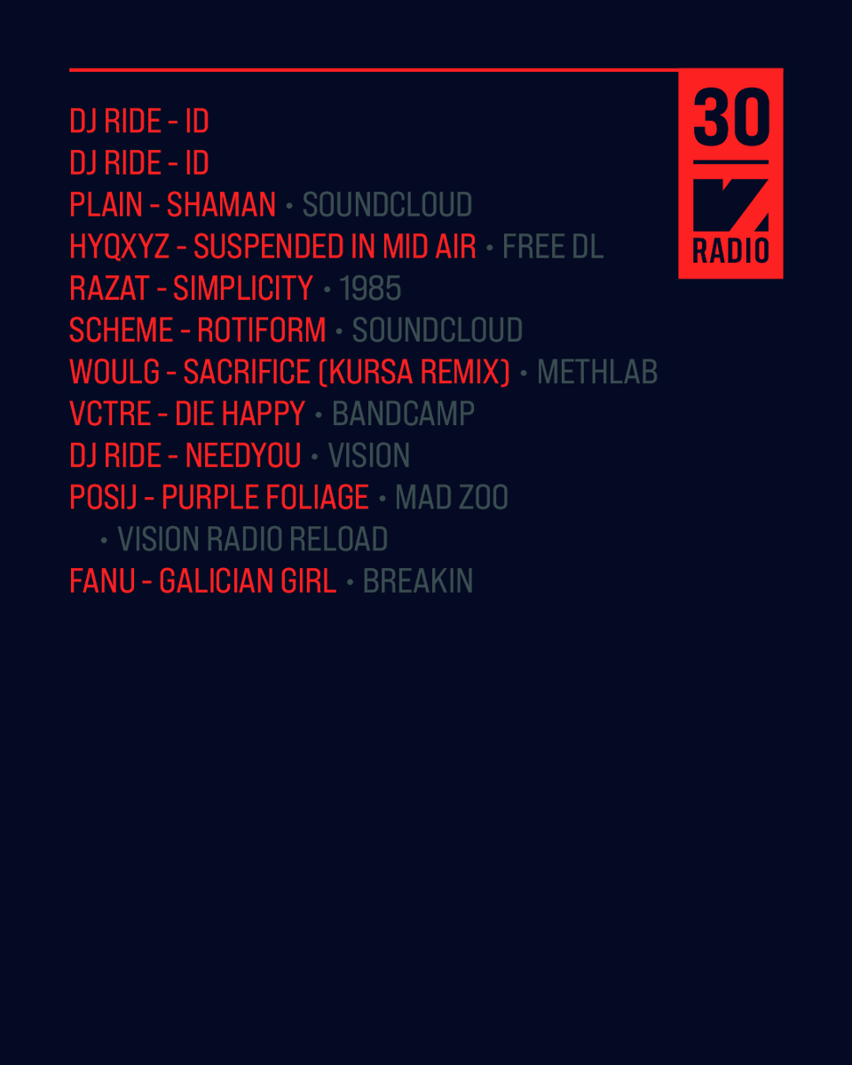 YOYOYOYO 🔥

Celebrating his ‘ENRO' EP, <a href="/djride1/">Dj Ride</a> takes care of the selection this week. Music included by the likes of <a href="/beatsbyholly/">HOLLY</a> <a href="/flyinglotus/">FLYLO</a> <a href="/martinmefjus/">MEFJUS</a> <a href="/IvyLab_/">Ivy Lab</a> plus lot’s of Portuguese legends and music that inspired him over the years. 

Tune in: visionrecordings.nl/radio