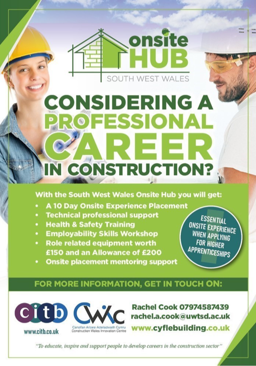 CWICWales's tweet photo. CWIC are supporting @CyfleBuilding with their @CITB_Wales On Site Work Experience Commission to support individuals looking for work experience in Technical and Professional roles. 

Get in touch if you are seeking Work Exp support as an individual or as an employer. https://t.co/lXdybqWDEf