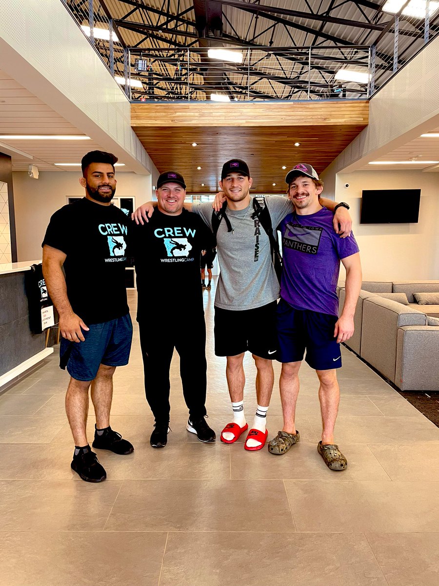 kanetthompson's tweet photo. Special thanks to these guys (Nishan Randhawa, @dre_nald_foster @little_lujan ) for coming to The Crew Center for our first Wrestling Camp! The campers had fun and learned a lot!  Excited to see these 3 continue to do great things in the future! #panthertrain https://t.co/DXsjhfFJ7h